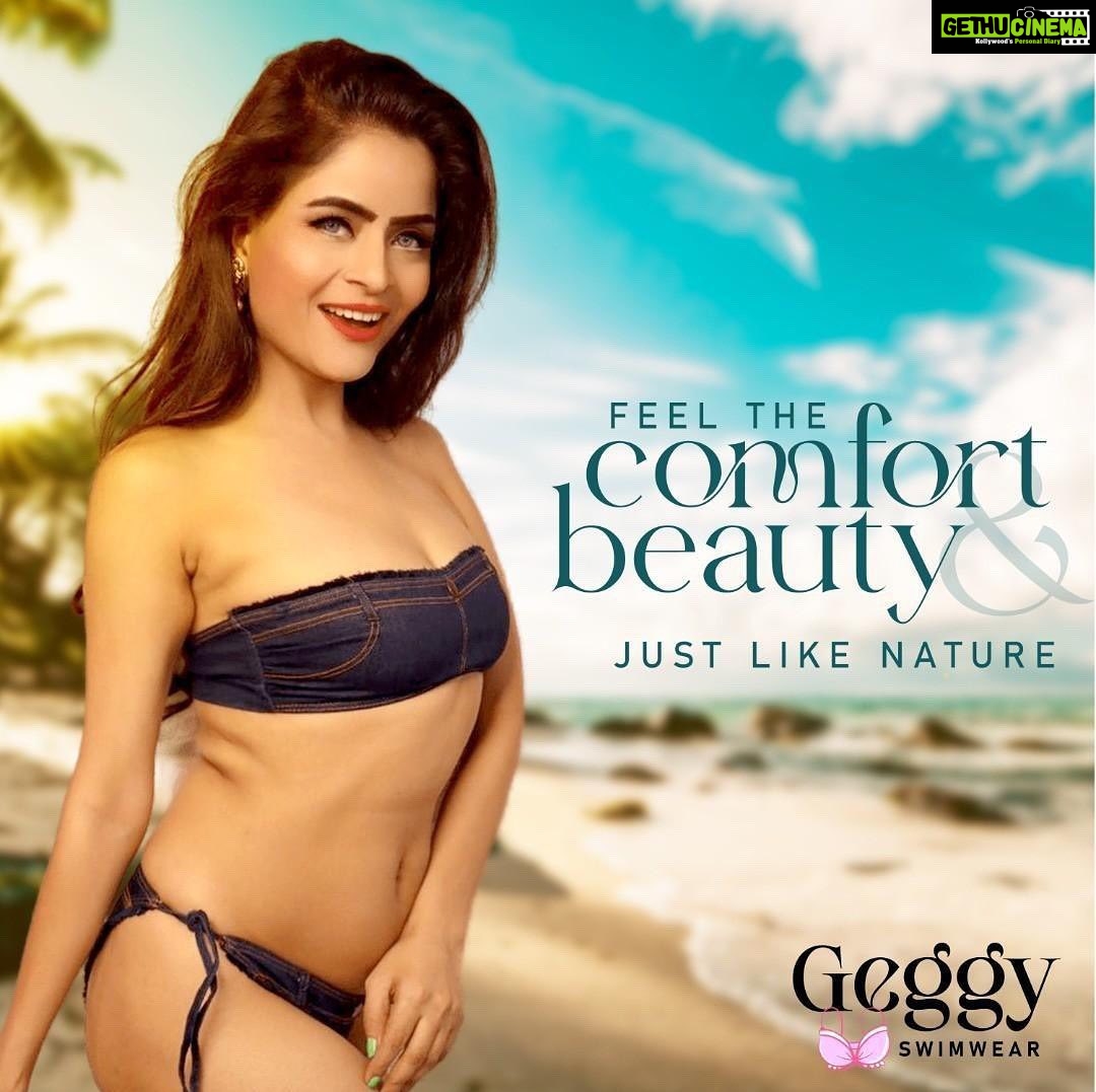 Gehana Vasisth Instagram - U can buy beach wears , bikinis and lingeries from my page @geggybikini .. . . . #gehanavasisth #bikini #beachwear #lingerie
