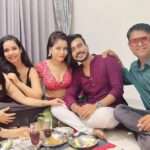Gehana Vasisth Instagram – Hiral house Diwali party ♥️💐🧿🏡 Mumbai, Maharashtra