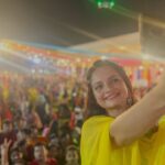 Giaa Manek Instagram - Thank you Raipur ! I had a blast ..❤️. #navrati #event