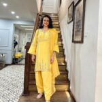 Gul Panag Instagram - And Diwali is for dressing up✨ This has truly been a memorable Diwali. One because the husband was around for almost 4 days. Quite a miracle. Two to have a chance to spend time with friends and family in equal measure. And three managed to be decently, turned out and put together! With some help from @keeratkular .😅 First picture is this beauty by @chakkraa_label . A little experimental for me, but loved it. 2nd picture is a new Rani pink suit with a new phulkari from @1469original Third picture is a phulkari saree gifted by @adicrazy . Last photo is a suit that was actually made for the recent wedding I attended. By @k.noo.sh . Which one do you like best? #DiwaliVibes #festive