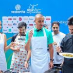 Gul Panag Instagram - Cooking skills put to the test at the #VedantaDHM23 Pasta Cookout session🧑‍🍳🍝 Loved the experience and the overall feels. And Team 5 (Akarsh Hebbar and I ) came in 3rd. Although, we feel we should have won. 😂 #RangDeDilli @ProcamIntl @delhihalfmarathon @lemeridiendelhi @akarshkhebbar