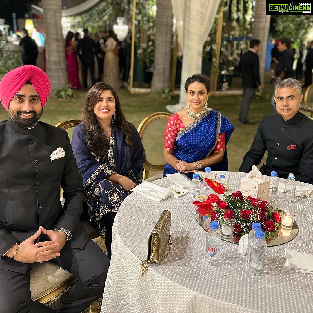 Gul Panag Instagram - The best part of a family wedding is the pictures one gets to take. Of course, not posing for said pictures is one thing all the men in the family have in common. 🙄 The struggle is real. My husband is happy to take pictures as long as he’s not in them. My brother and father don’t want to take pictures or be in them. But we women get our way, sometimes. 🧿🧿🧿🧿