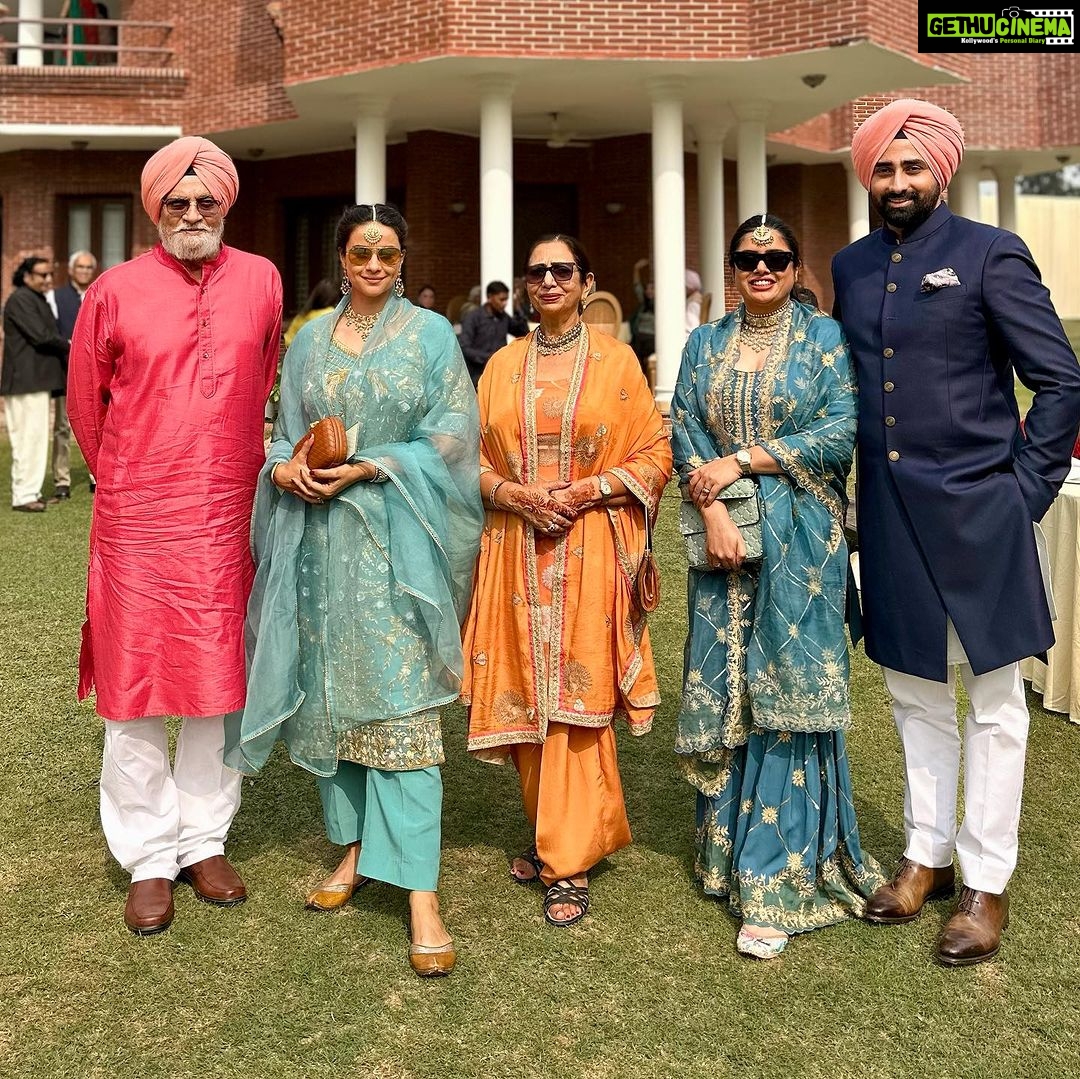 Gul Panag Instagram - The best part of a family wedding is the pictures one gets to take. Of course, not posing for said pictures is one thing all the men in the family have in common. 🙄 The struggle is real. My husband is happy to take pictures as long as he’s not in them. My brother and father don’t want to take pictures or be in them. But we women get our way, sometimes. 🧿🧿🧿🧿