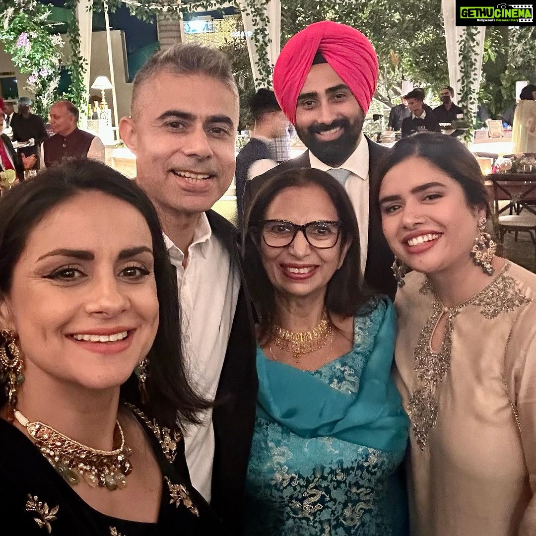 Gul Panag Instagram - The best part of a family wedding is the pictures one gets to take. Of course, not posing for said pictures is one thing all the men in the family have in common. 🙄 The struggle is real. My husband is happy to take pictures as long as he’s not in them. My brother and father don’t want to take pictures or be in them. But we women get our way, sometimes. 🧿🧿🧿🧿