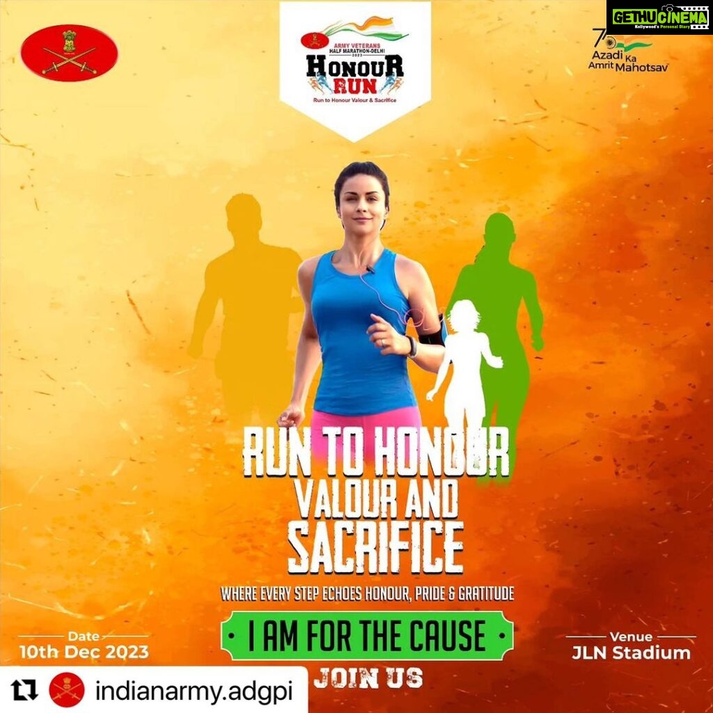 Gul Panag Instagram - Be Ready, Be Prepared!!! Website & Registration for the 'Honour Run' is now LIVE. Register on indianarmyveteransrun.com Be there at Jawaharlal Nehru Stadium, Delhi on 10 Dec 2023. @DIAV20