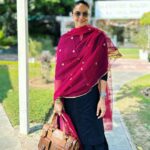 Gul Panag Instagram - There’s something magical about the weather, that I can’t quite describe. Not warm. Not cold. Just right. It’s the kind of weather you wait the whole year for. P.S. New suit. With 40 year old Dupatta belonging ( formerly) to my mother in law. This is the first time I have reverse engineered a suit from a Dupatta. And I’m really excited. 🤩 I know, the pros have been doing it forever, but it’s such a novelty for me. That, and wearing a suit . #NotetoSelf Must wear suits more often. Because I think, ਮੈਨੂ ਸੂਟ suit ਕਰਦਾ.😅 I love wearing suits. But never end up wearing them more than 7-8 times a year. Usually only on special occasions that justify ironing. 😅 Santushti