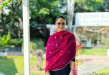 Gul Panag Instagram - There’s something magical about the weather, that I can’t quite describe. Not warm. Not cold. Just right. It’s the kind of weather you wait the whole year for. P.S. New suit. With 40 year old Dupatta belonging ( formerly) to my mother in law. This is the first time I have reverse engineered a suit from a Dupatta. And I’m really excited. 🤩 I know, the pros have been doing it forever, but it’s such a novelty for me. That, and wearing a suit . #NotetoSelf Must wear suits more often. Because I think, ਮੈਨੂ ਸੂਟ suit ਕਰਦਾ.😅 I love wearing suits. But never end up wearing them more than 7-8 times a year. Usually only on special occasions that justify ironing. 😅 Santushti