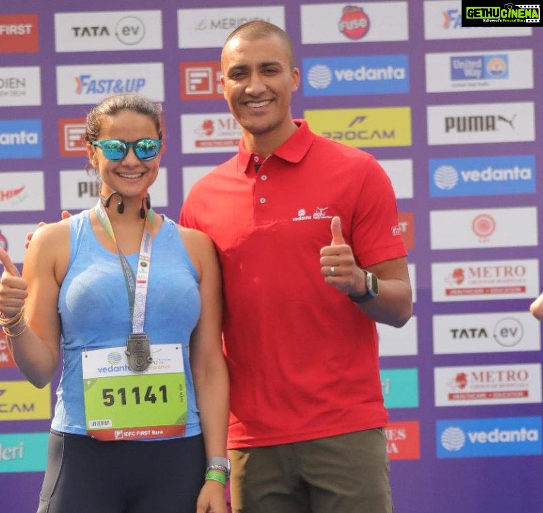 Gul Panag Instagram - What makes any experience special- is the people you share it with. This weekend has been a sport enthusiast’s dream come true. To have had the opportunity to spend time with Ashton Eaton, two time Olympic Gold winner in Decathlon, the world record holder - perhaps one of the greatest atheletes of our time - was out of the world. His incredible ability to be present in the moment and to articulate his thoughts is truly something to be inspired by. And his dance moves aren’t bad either.😅 @swatysmalik well what can I say such an accomplished runner. How she makes time to train every week despite he schedule as a lawyer is admirable . May her tribe grow! Last but not least @fitgirl.india was one more reason I ran today. Like I said in my previous post, I wasn’t planning to run. I was happy to cheer. Thank you Ayesha. ❤️ 📸 @bountyclicks