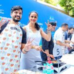 Gul Panag Instagram - Cooking skills put to the test at the #VedantaDHM23 Pasta Cookout session🧑‍🍳🍝 Loved the experience and the overall feels. And Team 5 (Akarsh Hebbar and I ) came in 3rd. Although, we feel we should have won. 😂 #RangDeDilli @ProcamIntl @delhihalfmarathon @lemeridiendelhi @akarshkhebbar