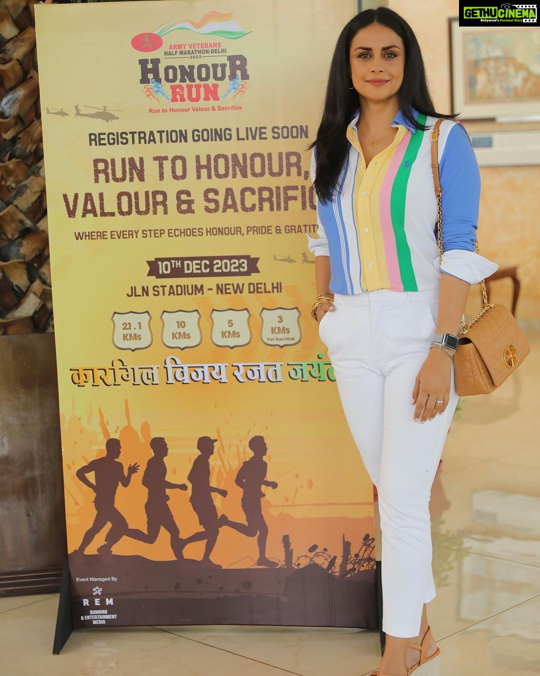 Gul Panag Instagram - Very proud and honoured to be part of #HonourRun - Indian Army Veterans Half Marathon, scheduled on December 10, 2023 at JLN Stadium, New Delhi. This unique run provides a unique platform for participants to come together in shared appreciation for the unwavering dedication and sacrifices made by our brave soldiers in uniform. Register now on www.indianarmyveteransrun.com @DIAV @TheOfficialSBI @HeroMotoCorp @MajDPSingh Thank you @bountyclicks for the images.