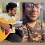 Haricharan Instagram - Just felt like jamming on this with @abinandan_r on his reel , still Hungover from the Rock On Harris concert! @devanekambarammusic @jharrisjayaraj