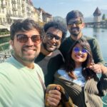 Haricharan Instagram - In Luzerne. Half way to Mt Titilus. Never a Dull day with this Bunch #SwissDayOut #ArrahmanLiveinEurope