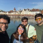Haricharan Instagram - Party with the gang 😍🔥🎉🎊 #switzerland🇨🇭 #luzern @hridaygattani @haricharanmusic @rakshitasuresh Luzern, Switzerland