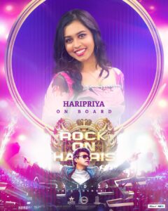 Haripriya Instagram - Welcome onboard @haripriyasinger 🤩🎤 “ROCK ON HARRIS - Live In Concert, Chennai” 🎸 27/10/2023 at YMCA Nandanam Book your Tickets NOW @insider.in (Link in bio) 🎫 @jharrisjayaraj @noiseandgrains @therouteofficial @fortunee_studios @jagadish_palanisamy @karya2000 @itisveer @itssuryakumar_sk #RockOn #HarrisJayaraj #NoiseandGrains #Chennai