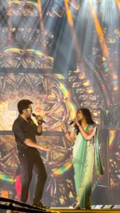Haripriya Instagram - @Vijayantony live in malaysia 💥🧿 29/10/23 Outfit : @styl_chennai . . . . #vijayantony #haripriyasinger #malaysia #concert #music