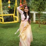Haritha G Nair Instagram - Mellow Yellow 💛 @haritha.girigeeth For Bookings / Enquiry Ring us on 📞 7907803380 @wedcam_wedding @_viishnu_santhosh Photography : @wedcam_wedding Costume :@bybbecca MAKE UP : @pink__passion_ LOCATION : @_black_nest_ DECORATION : @yazdecorz