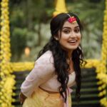 Haritha G Nair Instagram - Mellow Yellow 💛 @haritha.girigeeth For Bookings / Enquiry Ring us on 📞 7907803380 @wedcam_wedding @_viishnu_santhosh Photography : @wedcam_wedding Costume :@bybbecca MAKE UP : @pink__passion_ LOCATION : @_black_nest_ DECORATION : @yazdecorz