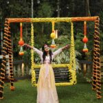 Haritha G Nair Instagram - Mellow Yellow 💛 @haritha.girigeeth For Bookings / Enquiry Ring us on 📞 7907803380 @wedcam_wedding @_viishnu_santhosh Photography : @wedcam_wedding Costume :@bybbecca MAKE UP : @pink__passion_ LOCATION : @_black_nest_ DECORATION : @yazdecorz