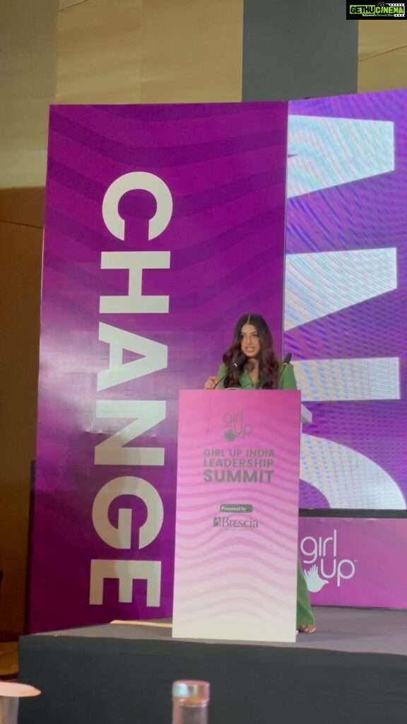 Harnaaz Kaur Sandhu Instagram - Together, we can achieve greatness, break down barriers, and forge a path towards a brighter, more equitable future. #menstrualequity #periodforchange #endperiodpoverty #girlup @girlup @girlupindia