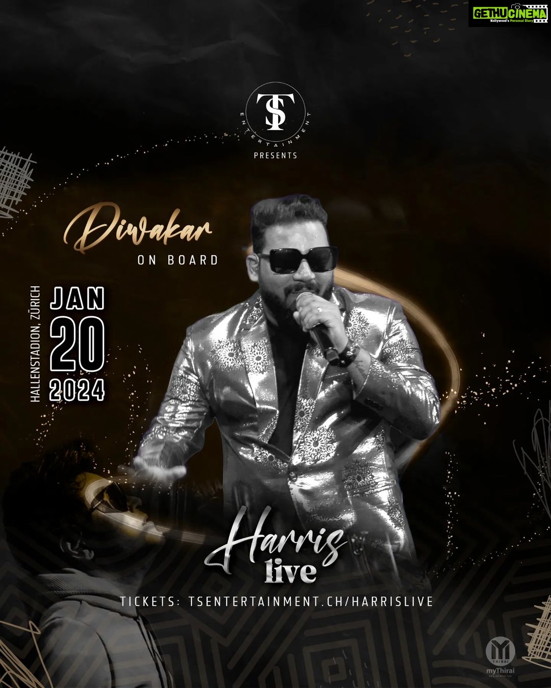 Harris Jayaraj Instagram - . 🎤 WELCOME ON BOARD - DIWAKAR 🎶 🌟 Get ready to be captivated by the winner of Super Singer Season 4 with his powerful voice as he brings the magic of Harris Jayaraj's hits to life. Don't miss this electrifying performance, secure your tickets before they're gone! 🎟️ LINK ON BIO☝️ #HarrisLive2024 #tsentertainmentch #harrisliveinconcertinswiss Hallenstadion Zürich