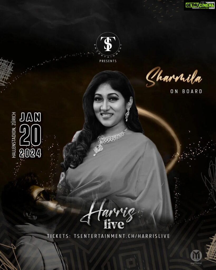 Harris Jayaraj Instagram - . 🎤 WELCOME ON BOARD - SHARMILA 🎶 🌟 Get ready for the mesmerizing journey as her unique hits take over Harris Live 2024. Grab your tickets now and don't miss out on her powerful performance! 🎟️ #HarrisLive2024 #tsentertainmentch #harrisliveinconcertinswiss Hallenstadion Zürich