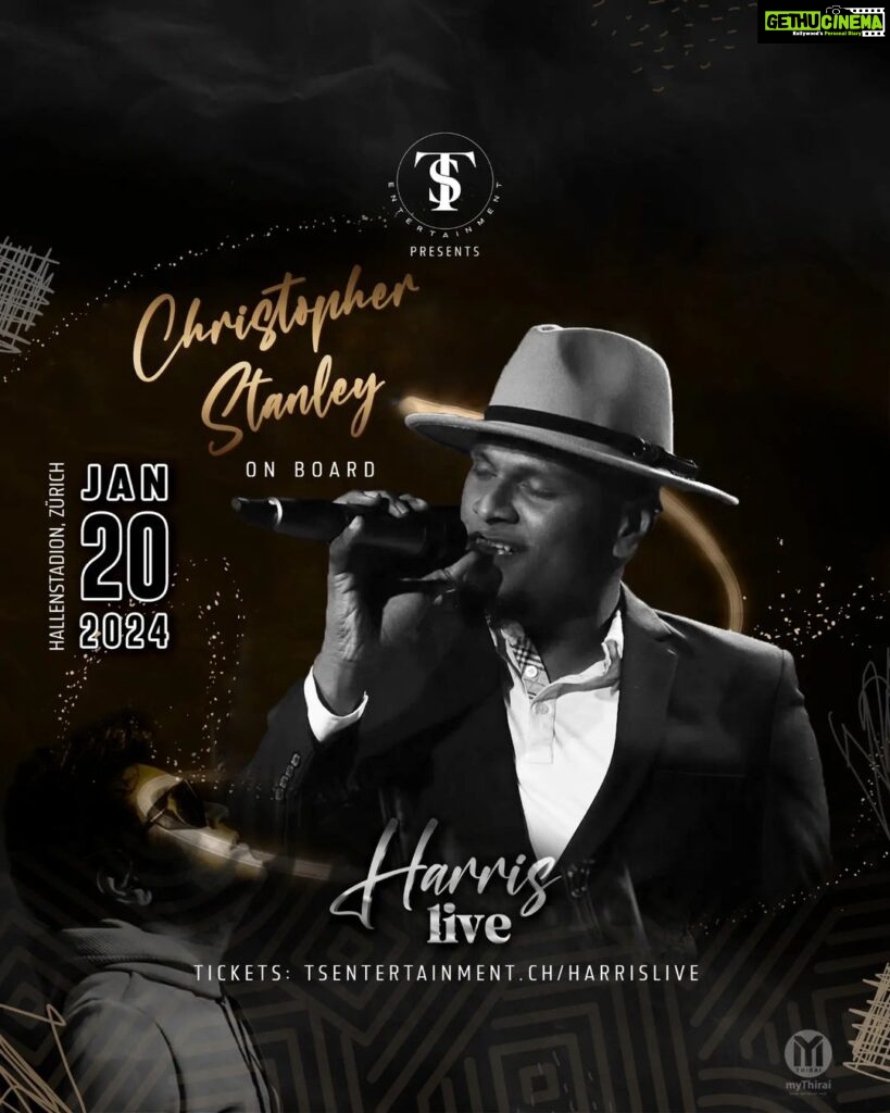 Harris Jayaraj Instagram - . 🎤 WELCOME ON BOARD - CHRISTOPHER STANLEY 🎶 Get ready to be spellbound by the exceptional musical prowess of Christopher Stanley, a cherished vocalist with a voice that tugs at the heartstrings. 🌟 Don't let this musical extravaganza pass you by. Secure your tickets now and be part of Christopher Stanley's extraordinary performance! 🎟️🏃 LINK IN BIO☝️ #christopherstanley #tsentertainmentch #harrislive2024 #musicalnight Hallenstadion Zürich