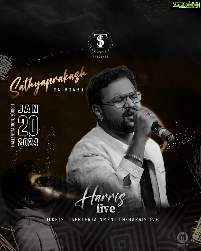 Harris Jayaraj Instagram - . 🎤 WELCOME ON BOARD - SATHYAPRAKASH 🎶 🌟 Known for weaving soulful magic with iconic composers and even more special when he joins forces with the legend Harris Jayaraj. Secure your tickets now for a night of melting melodies! 🎟️ LINK ON BIO☝️ #HarrisLive2024 #tsentertainmentch #harrisliveinconcertinswiss