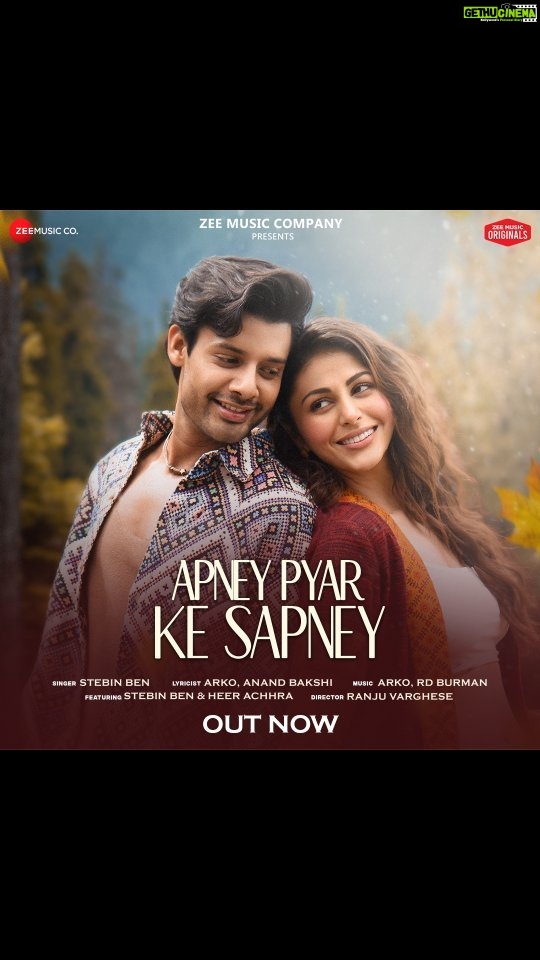 Heena Achhra Instagram - An enchanting rhythm that will have you falling in love ❤️ #ApneyPyarKeSapney, ft. #StebinBen & #HeerAchhra is OUT NOW! #ZeeMusicOriginals @stebinben @arko.pravo.mukherjee @heerachhra @rakbakx @rdburmanofficial #HeerAcchra @ranju.v @anuragbedii #RetroOnReels