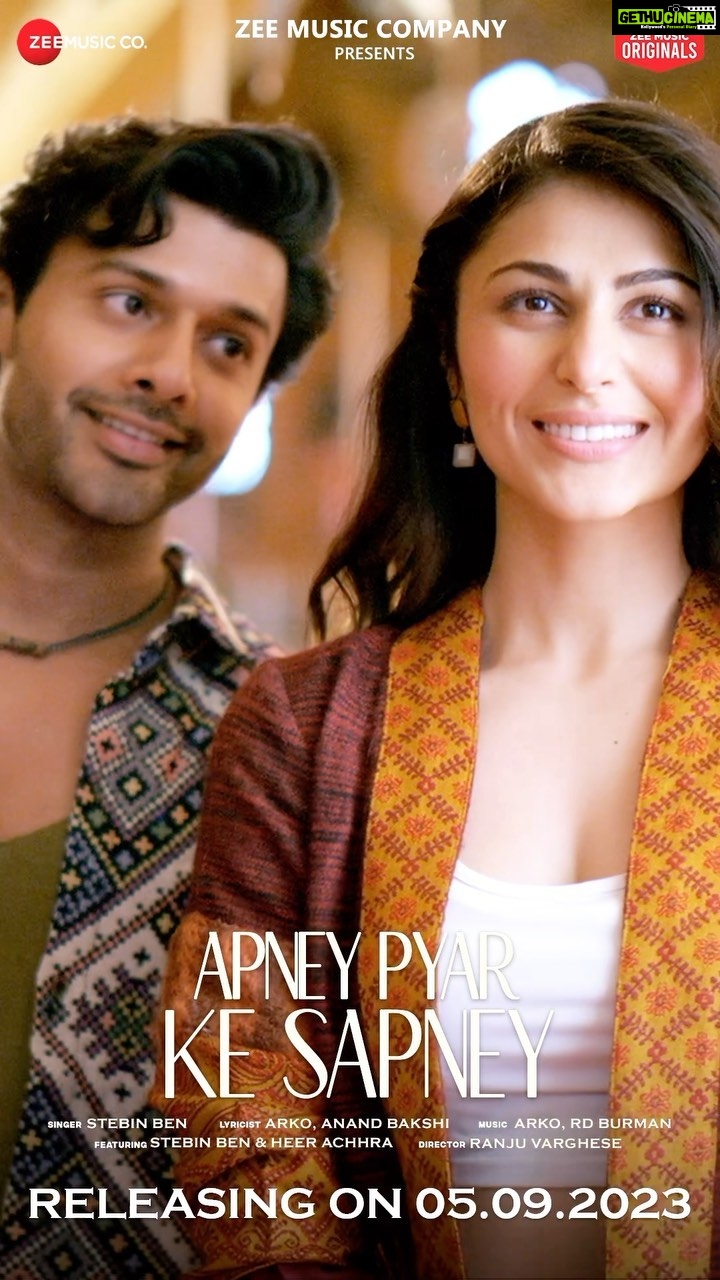 Heena Achhra Instagram - Get ready for a melodic journey of love and dreams! 🎶❤️ @stebinben X @heerachhra 🌷 #ApneyPyarKeSapney, featuring #StebinBen & #HeerAchhra is releasing on 05.09.2023. Stay tuned! #movies #muisc #magic #zee #zeemusiccompany Kashmir
