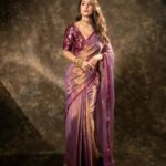 Hina Khan Instagram - Drenched in tradition 💜 Timeless beauty in every drape of saree.. . Saree @houseofurrmi Jewellery @karishma.joolry @motifsbysurabhididwania Styled by @kansalsunakshi MUAH @sachinmakeupartist1 @siddhi_hairstylist 📸 @kakali_das_photography #foreversareegirl #sareelove