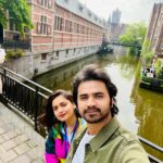 Hruta Durgule Instagram - When it seems as if you are turning pages in a story book 📖… and walked straight into a land of fairy tales 🧚‍♀️!! Strolling on a path in the middle ages… trying to believe it is all truly astonishing or astonishingly true🤩 #love #team #couple #travel #beauty #happiness #europe #color #dreamy #vacation #bruges #ghent #belgium #brussels Bruges and Ghent