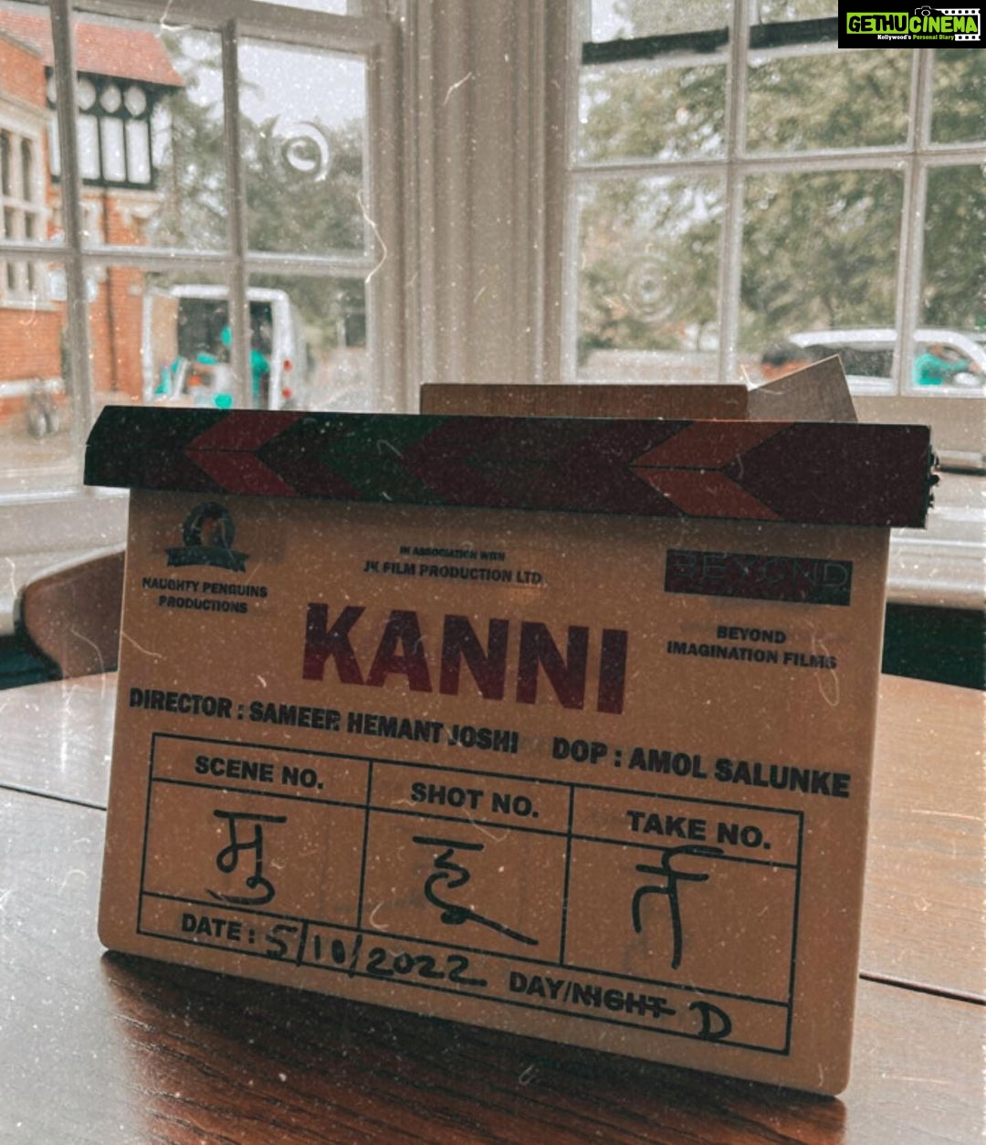 Hruta Durgule Instagram - In and As Kanni ❤️ Forever grateful for everything ✨🧿 #newbeginnings #newcharacter #beingkanni #letsdothis #positivevibes #excited #nervous #grateful #shootingdiaries #london #day1
