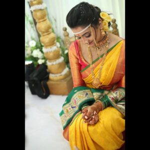 Hruta Durgule Instagram - Cant Get Over This Day ❤️🧿
18.05.2022 ✨
Forever Grateful😇
#bestday #specialday #positivevibes #happiness #hrutadurgule #wedding 
📷 by @happyclicksss 🤗