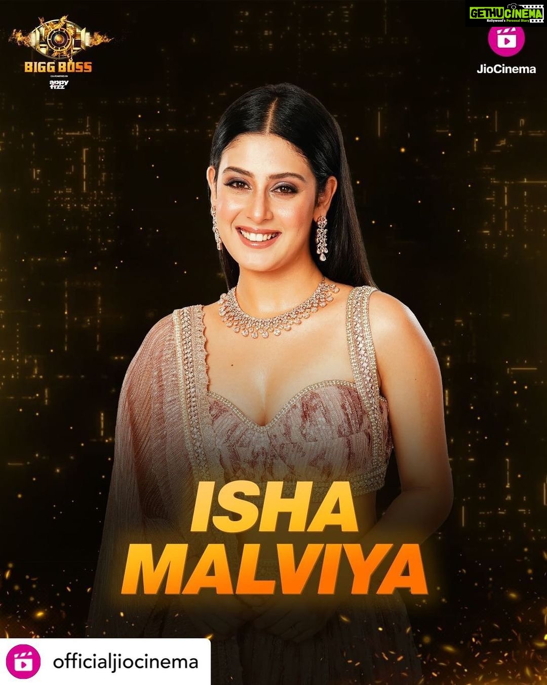 Isha Malviya Instagram - #Repost • @officialjiocinema Success story itni inspiring, will @isha__malviya ki entry make things more interesting? Find out in Bigg Boss 17! Watch the Grand Premiere of #BiggBoss17 on #JioCinema and @colorstv . #BB17 #BB17onJioCinema #BiggBoss #IshaMalviya @beingsalmankhan