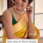 Ishaa Saha Instagram - শাড়িতে সুন্দরী 💛💛 @ishaasaha_official ... Last night at #tv9_bangla #NakhshatraSamman 🌟 #saree #Ishaasaha #bongbeauty #TOSpotted