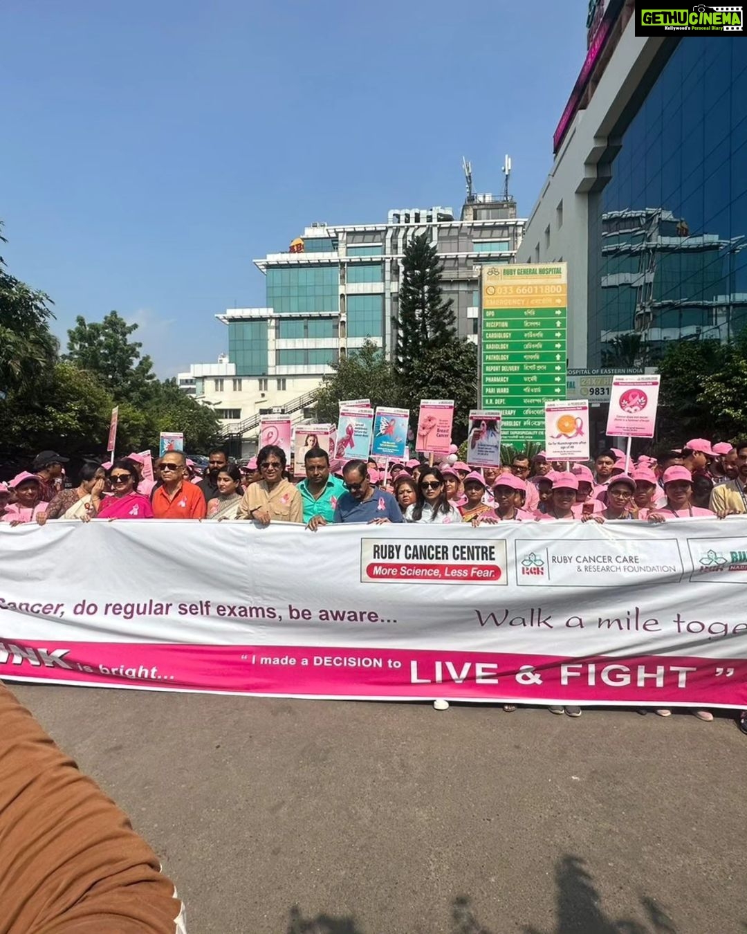 Ishaa Saha Instagram - Breast Cancer Awareness Program organised by Ruby General Hospital ( Ruby cancer centre) . #fightbreastcancer🎀