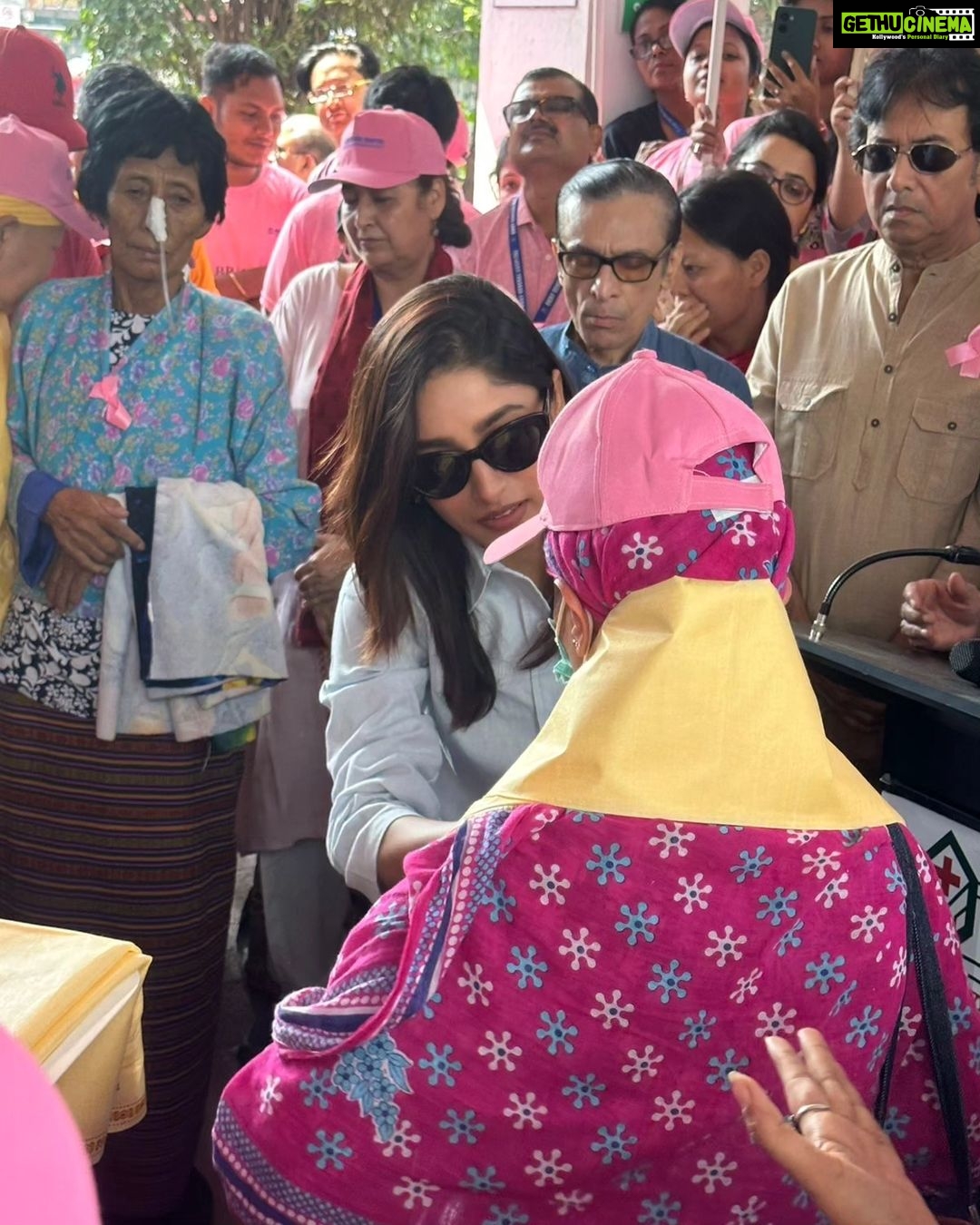 Ishaa Saha Instagram - Breast Cancer Awareness Program organised by Ruby General Hospital ( Ruby cancer centre) . #fightbreastcancer🎀