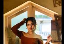Iswarya Menon Instagram - DRIPPING in moonlight 🌚🤎 . 📷 @irst_photography Mua @noormakeup_mehndi @vgpgoldenbeachresort