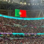 Izabelle Leite Instagram - well done Portugal 🇵🇹 and Georgina,shes even more beautiful in real ❤️ outra vez dando sorte em campo 🦶🔥😅 Lusail Stadium