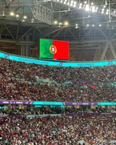 Izabelle Leite Instagram - well done Portugal 🇵🇹 
and Georgina,shes even more beautiful in real ❤️
outra vez dando sorte em campo 🦶🔥😅