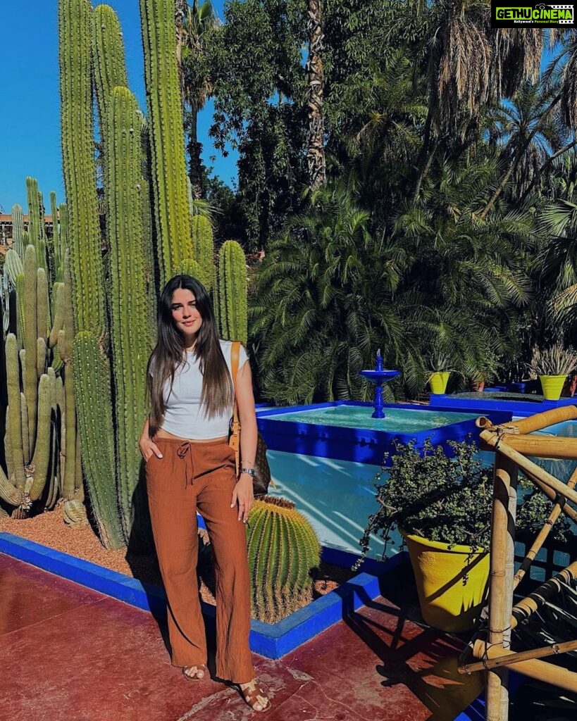 Izabelle Leite Instagram - hell🌞 Marrakech🐪 you’re hot ❤️‍🔥🌵 Le Jardin Majorelle