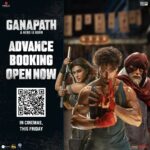 Jackky Bhagnani Instagram - This is your sign to book your tickets for Ganapath NOW! #Ganapath in cinemas this Friday. Book Now. @amitabhbachchan @vashubhagnani @tigerjackieshroff @kritisanon #VikasBahl @deepshikhadeshmukh @pooja_ent @virajsawant #GoodCo @slglobal001 @zeemusiccompany @elliavrram @ziadmbakri @official.girishkulkarni @rahman_actor @shruthymenon @jameel.mumbai @pvrpictures