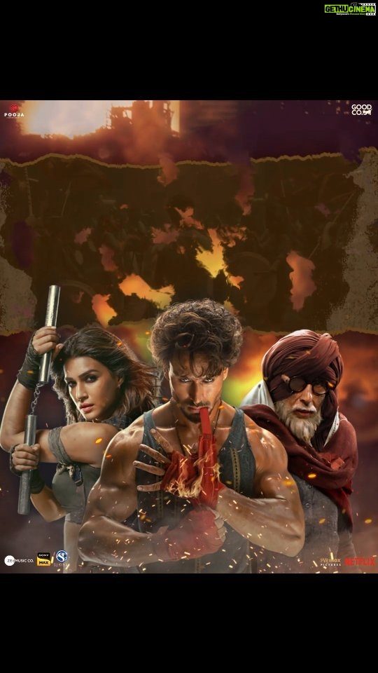 Jackky Bhagnani Instagram - #Ganapath trailer delivers action, entertainment & punches in spades 💪 Ganapath Trailer Out Now! @amitabhbachchan @vashubhagnani @tigerjackieshroff @kritisanon #VikasBahl @deepshikhadeshmukh @pooja_ent @virajsawant #GoodCo @slglobal001 @zeemusiccompany @elliavrram @ziadmbakri @official.girishkulkarni @rahman_actor @shruthymenon @jameel.mumbai @pvrpictures
