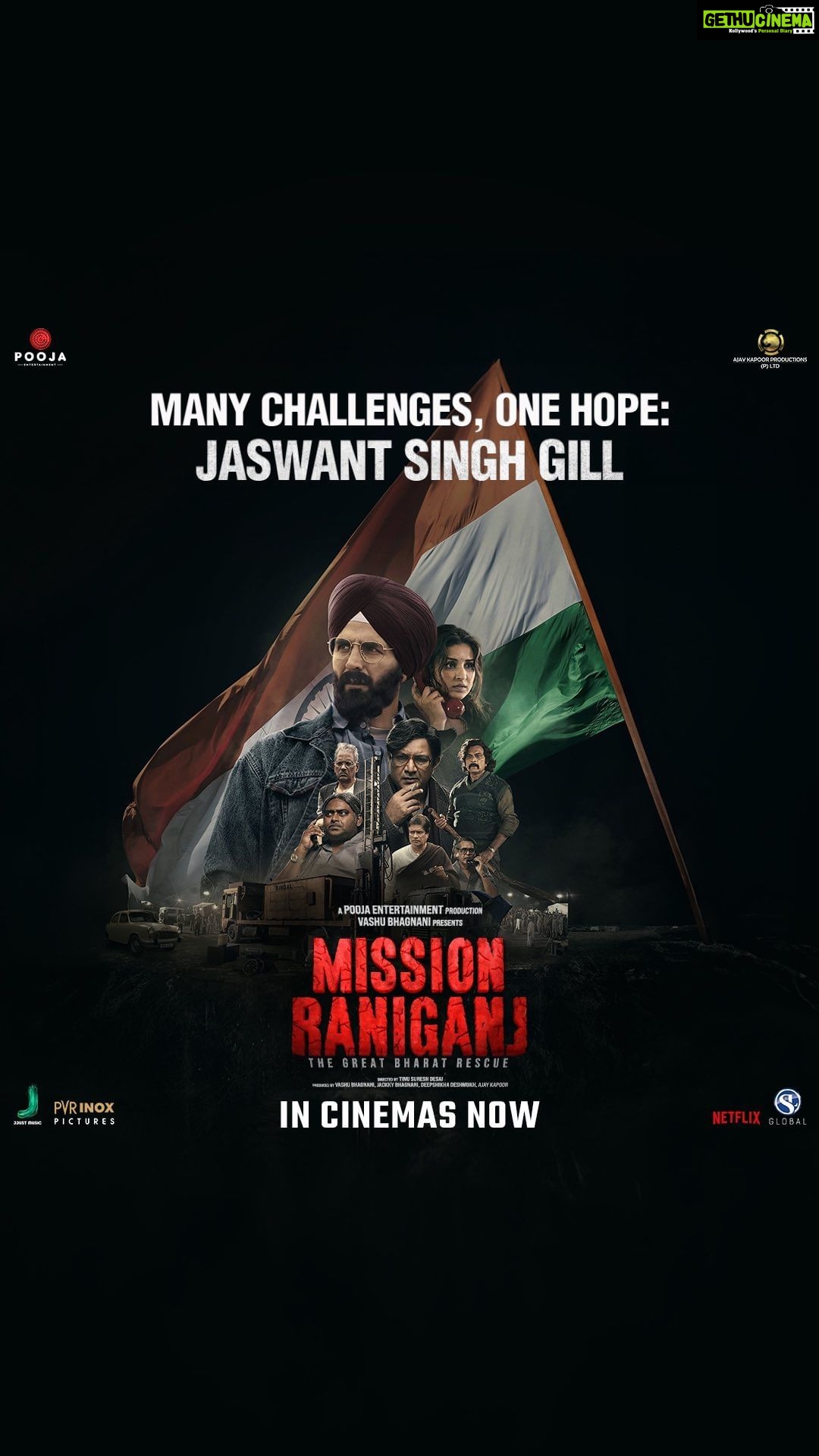 Jackky Bhagnani Instagram - Waqt samjhaane ka nahi samajhne ka hai! Book your tickets & witness the history of the largest Coal Mine Rescue Mission now: Link In Bio. Watch the story of Bharat’s true hero with #MissionRaniganj IN CINEMAS NOW. #MissionRaniganjInCinemasNow @akshaykumar @vashubhagnani @parineetichopra @tinudesaiofficial @jackkybhagnani @deepshikhadeshmukh @ajay_kapoor_ @ravikishann @kumudkmishra @pavanrajmalhotra @badolavarun #RajeshSharma @dibyenduofficial @virendrasaxenna07 @jameel.mumbai @mukeshsbhatt @ananthmahadevanofficial #ShishirSharma #SudhirPandey #BachanPachera #OmkarDasManikpuri @Kingrani.Deepak #VipulKRawal @pooja_ent @jjustmusicofficial @pvrpictures @slglobal001