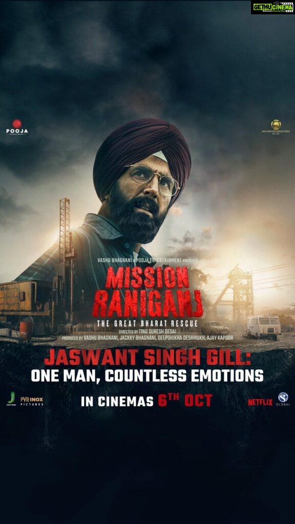 Jackky Bhagnani Instagram - A brave-heart, a daredevil, a fearless soul, a hero... Sardar Jaswant Singh Gill’s bravery was beyond words. #MissionRaniganjTrailer out now. Watch the story of Bharat’s true hero with #MissionRaniganj in cinemas on 6th October! @akshaykumar @vashubhagnani @parineetichopra @tinudesaiofficial @deepshikhadeshmukh @ajay_kapoor_ @ravikishann @kumudkmishra @pavanrajmalhotra @badolavarun #RajeshSharma @dibyenduofficial @virendrasaxenna07 @jameel.mumbai @mukeshsbhatt @ananthmahadevanofficial #ShishirSharma #SudhirPandey #BachanPachera #OmkarDasManikpuri @Kingrani.Deepak @pooja_ent @jjustmusicofficial @pvrpictures @slglobal001