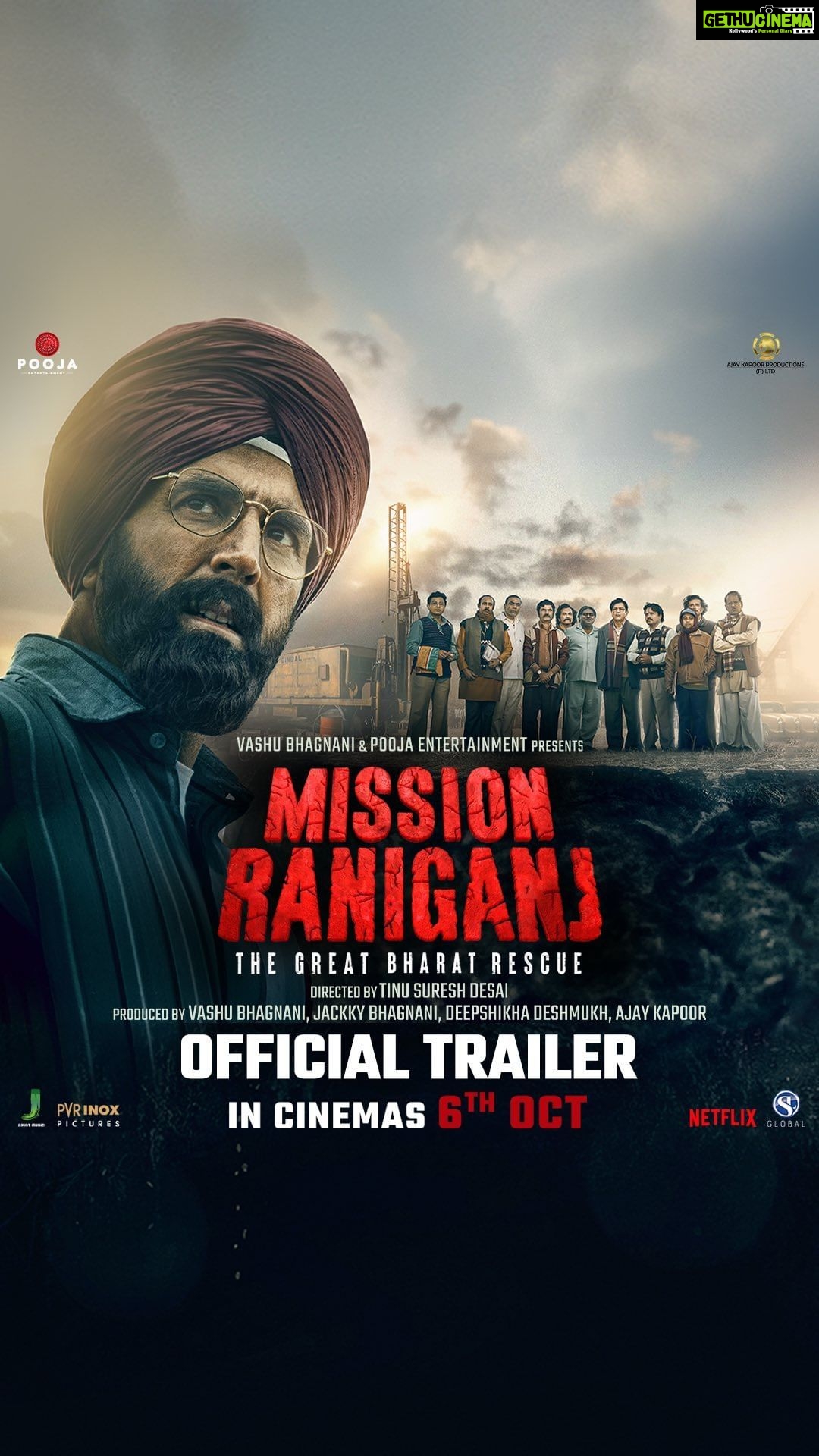 Jackky Bhagnani Instagram - Get ready to witness one of the largest coal mine rescue missions, INSPIRED BY A REAL HERO, Jaswant Singh Gill! ✨ #MissionRaniganjTrailer out now. #MissionRaniganj in cinemas on 6th October! @akshaykumar @vashubhagnani @parineetichopra @tinudesaiofficial @jackkybhagnani @deepshikhadeshmukh @ajay_kapoor_ @ravikishann @kumudkmishra @pavanrajmalhotra @badolavarun #RajeshSharma @dibyenduofficial @virendrasaxenna07 @jameel.mumbai @mukeshsbhatt @ananthmahadevanofficial #ShishirSharma #SudhirPandey #BachanPachera #OmkarDasManikpuri @Kingrani.Deepak @pooja_ent @jjustmusicofficial @pvrpictures @slglobal001