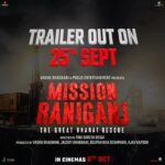 Jackky Bhagnani Instagram - Watch how heroes and their courage win the race against time and beyond! #MissionRaniganjTrailer out on Monday, 25th September. Watch the story of Bharat’s true hero with #MissionRaniganj in cinemas on 6th October! @akshaykumar @vashubhagnani @parineetichopra @tinudesaiofficial @deepshikhadeshmukh @ajay_kapoor_ @ravikishann @kumudkmishra @pavanrajmalhotra @badolavarun #RajeshSharma @dibyenduofficial @virendrasaxenna07 @jameel.mumbai @mukeshsbhatt @ananthmahadevanofficial #ShishirSharma #SudhirPandey #BachanPachera #OmkarDasManikpuri @Kingrani.Deepak @pooja_ent @jjustmusicofficial @pvrpictures @slglobal001