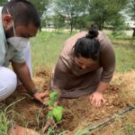 Janki Bodiwala Instagram - “One human-one tree 🌳 “ Me and my friends did our bit today …hope you soon do yours🤗 #environment #treeplanting