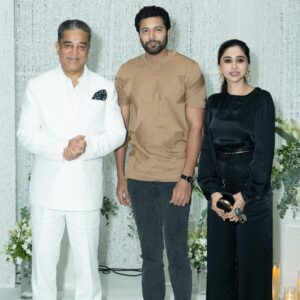 Jayam Ravi Instagram - Last night, celebrating you alongside you was memorable sir. Wishing you a hearty, healthy and hale happy birthday @ikamalhaasan sir 🙏🏻