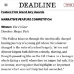 Jenna Ortega Instagram - The Fallout won the Grand Jury Prize for best film and our incredible director @meganparkithere won the Brightcove Award for best director on the rise!! So thrilled. Thank you a million times over to Megan for trusting me with Vada and this story and to everyone who was any help in getting this film made. Special thanks to @sxsw and @franciaraisa, my sweet friend who suggested me for the role and is the reason I got to be apart of this in the first place.